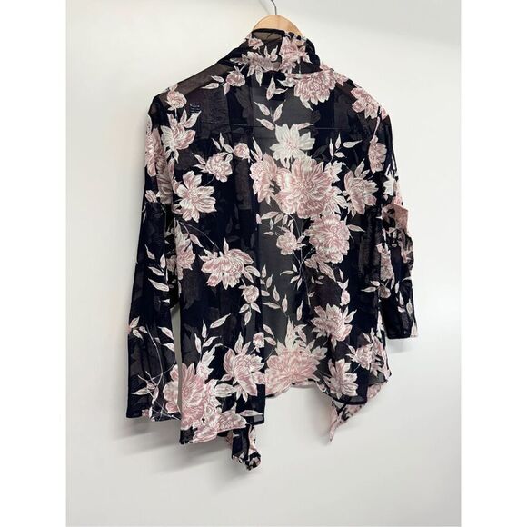 Jessica‎ Howard Light Jacket Size 12 Petite Black Pink Open Front NEW - Picture 8 of 10